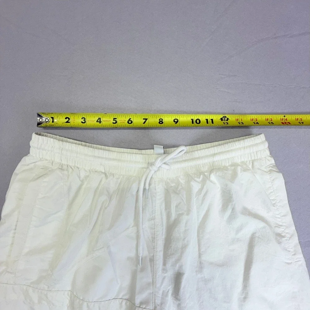 Adidas Swim Shorts Mens Medium White Asymmetric 3 Stripe FN0001